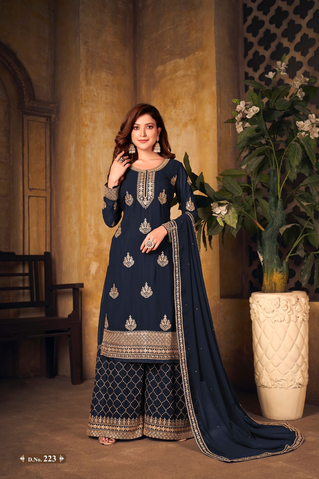 Vaani 22 Heavy Georgette Embroidery Designer Festive Wear Salwar Kameez Collection